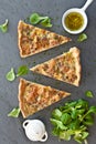 Quiche Lorraine and lamb's lettuce Royalty Free Stock Photo