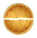 Quiche Lorraine Pie Halves Royalty Free Stock Photo
