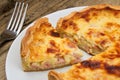 Quiche lorraine slice Royalty Free Stock Photo