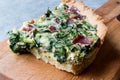 Quiche with Spinach, Chard, Pastrami and Cheese