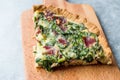 Quiche with Spinach, Chard, Pastrami and Cheese