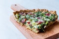 Quiche with Spinach, Chard, Pastrami and Cheese