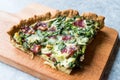 Quiche with Spinach, Chard, Pastrami and Cheese