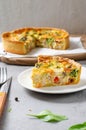 Quiche with Vegetables, Homemade Open Pie, Savory Tart