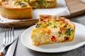 Quiche with Vegetables, Homemade Open Pie, Savory Tart