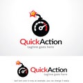 Quick Action Logo Template Design Vector