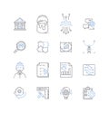 Quick adaptation line icons collection. Agile, Versatile, Quick-change, Resourceful, Adaptable, Rapid, Versed vector and