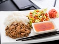 Quick asian style lunch in office Royalty Free Stock Photo