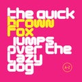 The quick brown fox jumps over the lazy dog lowercase letters font