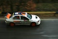 Quick capture of fast rally car Royalty Free Stock Photo