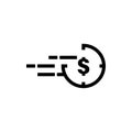 Quick cash dollar icon graphic design template illustration