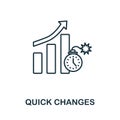 Quick Changes icon. Line style symbol from productivity icon collection. Quick Changes creative element for logo, infographic, ux