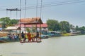 Quick, cheap and easy way to river crossing to get Ayutthaya,Thailand