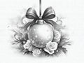 quick Christmas ornament sketch Royalty Free Stock Photo