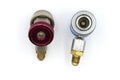 Quick coupler contains r134a adapter for refrigerant tank, ac coupler, air coupler