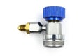 Quick coupler contains r134a adapter for refrigerant tank,  ac coupler, air coupler Royalty Free Stock Photo
