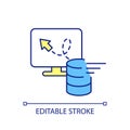 Quick data server response RGB color icon Royalty Free Stock Photo