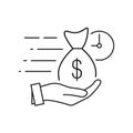 Quick and easy loan fast money providence icon vector illustration. easy instant credit, loan payment, fast money icon, finance Royalty Free Stock Photo