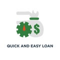 quick and easy loan icon. fast money providence concept symbol design, business and finance services, timely payment financial Royalty Free Stock Photo