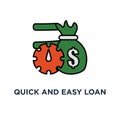 quick and easy loan icon. fast money providence concept symbol design, business and finance services, timely payment, financial Royalty Free Stock Photo