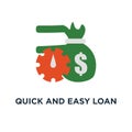 quick and easy loan icon. fast money providence concept symbol design, business and finance services, timely payment, financial Royalty Free Stock Photo