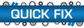 Quick Fix Blue Grey Gears Top Bottom Horizontal Royalty Free Stock Photo