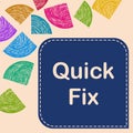 Quick Fix Colorful Triangle Design Element Corner Box Text Royalty Free Stock Photo