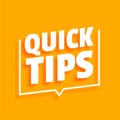 Quick helpful tips advice on colored background Royalty Free Stock Photo