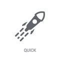 Quick icon. Trendy Quick logo concept on white background from S