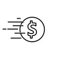 Quick loan icon, vector illustration