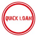 quick loan stamp on white Royalty Free Stock Photo