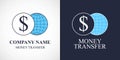 Quick money transfer vector logo, icon Royalty Free Stock Photo