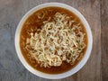 Quick noodle Soup. Bowl of instant noodles. Japanese ramen