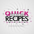 Quick recipes logo that emphasizes nutritious food and ingredients Royalty Free Stock Photo