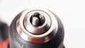 quick-release chuck in a drill screwdriver, maximum drill diameter, macro Royalty Free Stock Photo