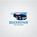 Quick Repair Car Logo Design Template