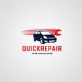 Quick Repair Car Logo Design Template