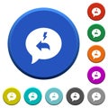 Quick reply message beveled buttons