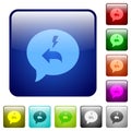 Quick reply message color square buttons