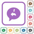 Quick reply message simple icons