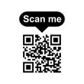 Quick Response Code, Inscription scan me, QR code for smartphone Ã¢â¬â vector