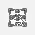 Quick Response Code linear icon. QR vector outline sign Royalty Free Stock Photo