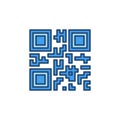 Quick Response Code QR vector concept colored icon Royalty Free Stock Photo