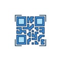Quick Response Code or QR vector concept colored icon Royalty Free Stock Photo