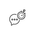 Quick response line icon