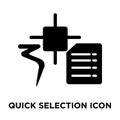 Quick selection icon vector isolated on white background, logo c