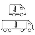 Quick Service Restaurant Food Tracking icon. Cargo, food, fresh, refrigerator, transport, truck icon