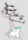 A quick sketch of Gareth Bale Royalty Free Stock Photo