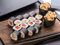 Quick sushi lunch in the office Royalty Free Stock Photo