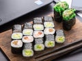 Quick sushi lunch in the office Royalty Free Stock Photo